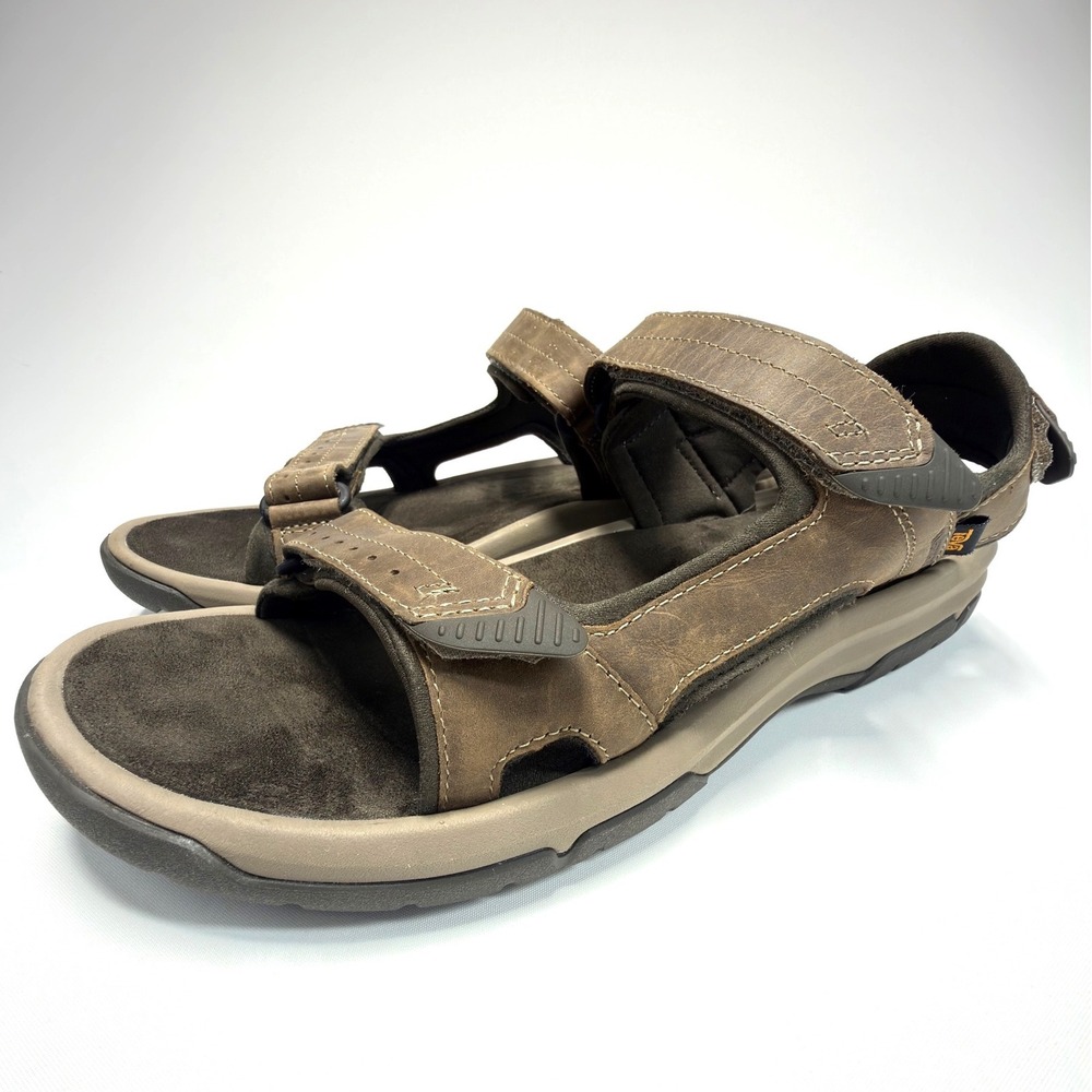 Teva Terra Fi Lite Leather Sport Sandals Men's Size 13‎ Brown Hiking Outdoor